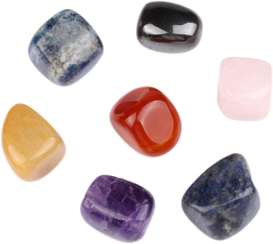 banshren 7 Pieces Mixed Chakra Stone Tumbled Stone Reiki Healing Crystal