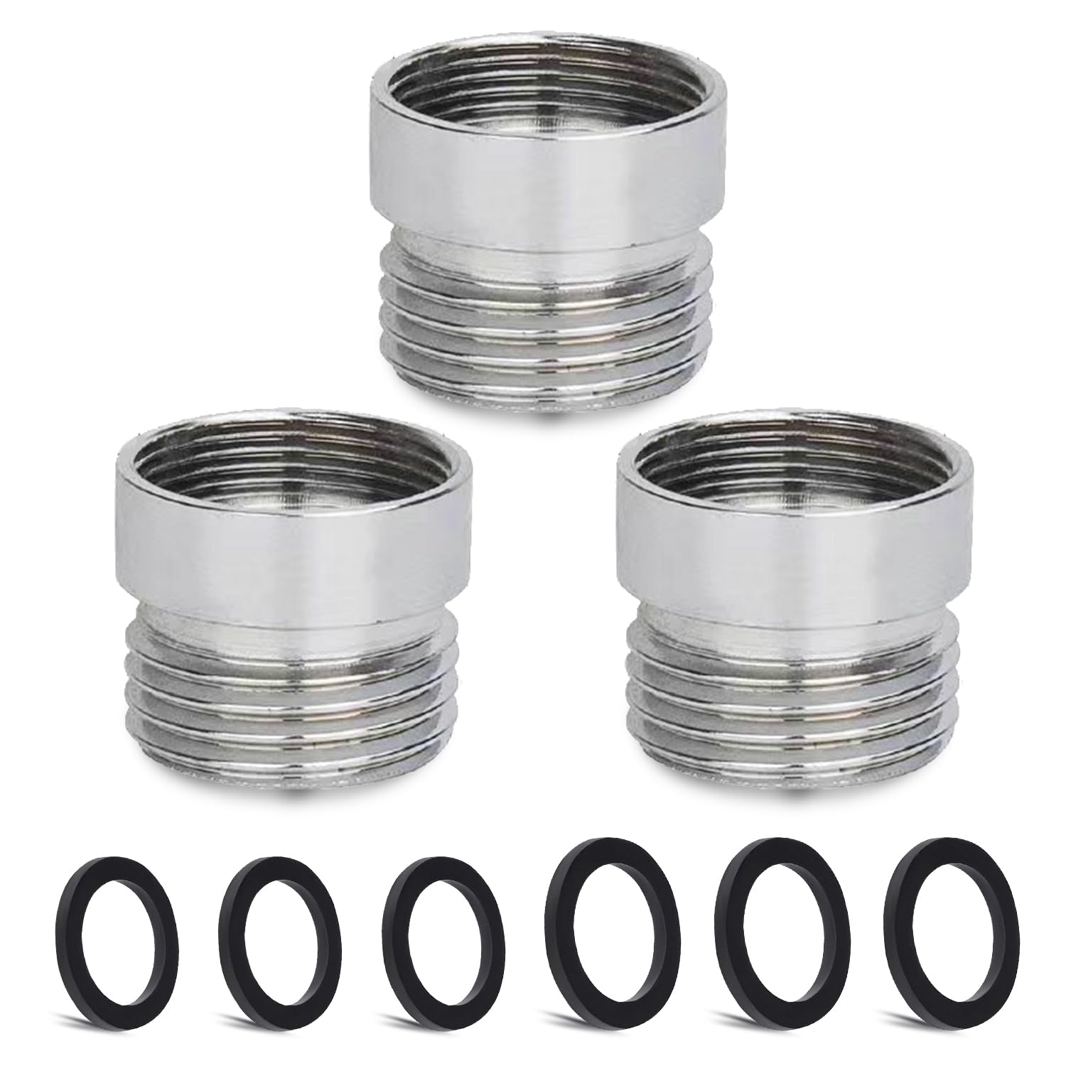 3 pcs Faucet Adapter Kit, CNYMANY Male M20mm Coarse Thread to Female M22mm Fine Thread Kitchen Aerator Adapter Set Sink Faucet Adapter Connecting Garden Hose Water Filter Standard Hose via Diverter