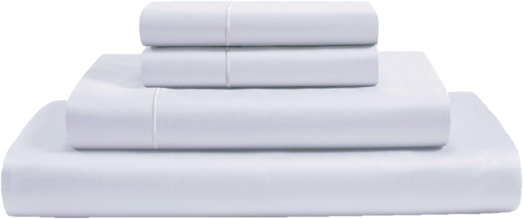 CHATEAU HOME COLLECTION100% Egyptian Cotton Sheets Full Size, 800 Thread Count White 4 Piece Sheet Set, Solid Sateen Weave, 16" Deep Pocket (Fits Upto 18" Mattress), Long Staple Cotton Bedsheet Set