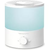 MEGAWISE 1.5L Quiet Cool Mist Humidifier, 25dB, Portable for Bedroom | MEGAWISE 1.5L Quiet Humidifier: 25dB, 10hrs, auto shut-off, BPA-free, aromatherapy&mdash;perfect for bedroom/office/nursery!