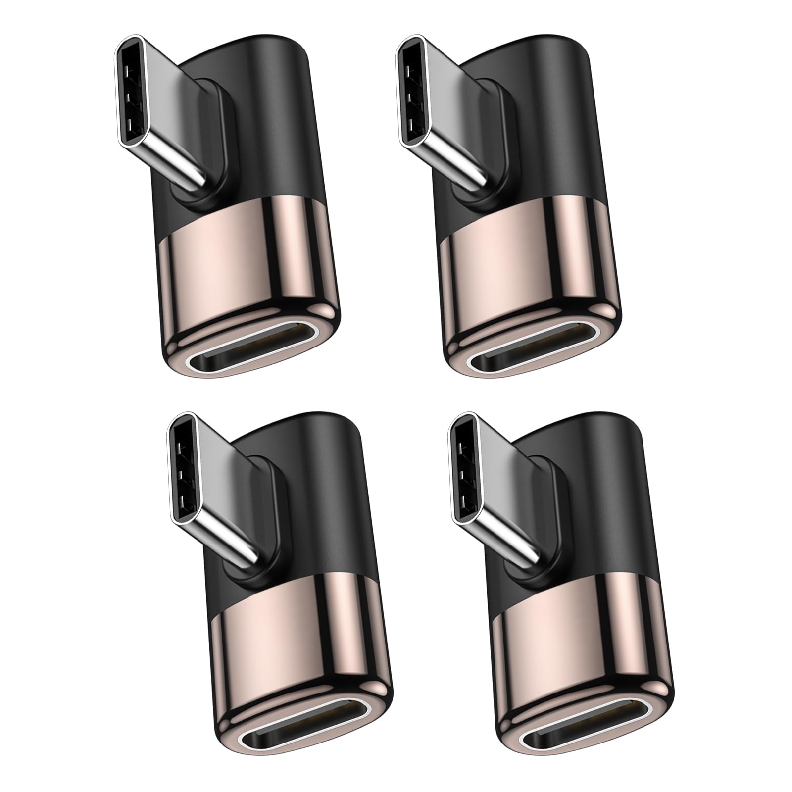 MOGOOD USB C Right Angle USB C Extender Right angle USB C Adapter USB Type C Thunderbolt Extender for steam deck accessories,MacBook Pro,iPad Pro,Tablet,Phones,Nintendo Switch etc 4 Pack