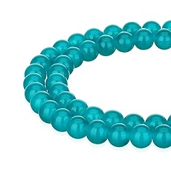 RUBYCA 1 Strand 10MM Jade Imitation Round Painted