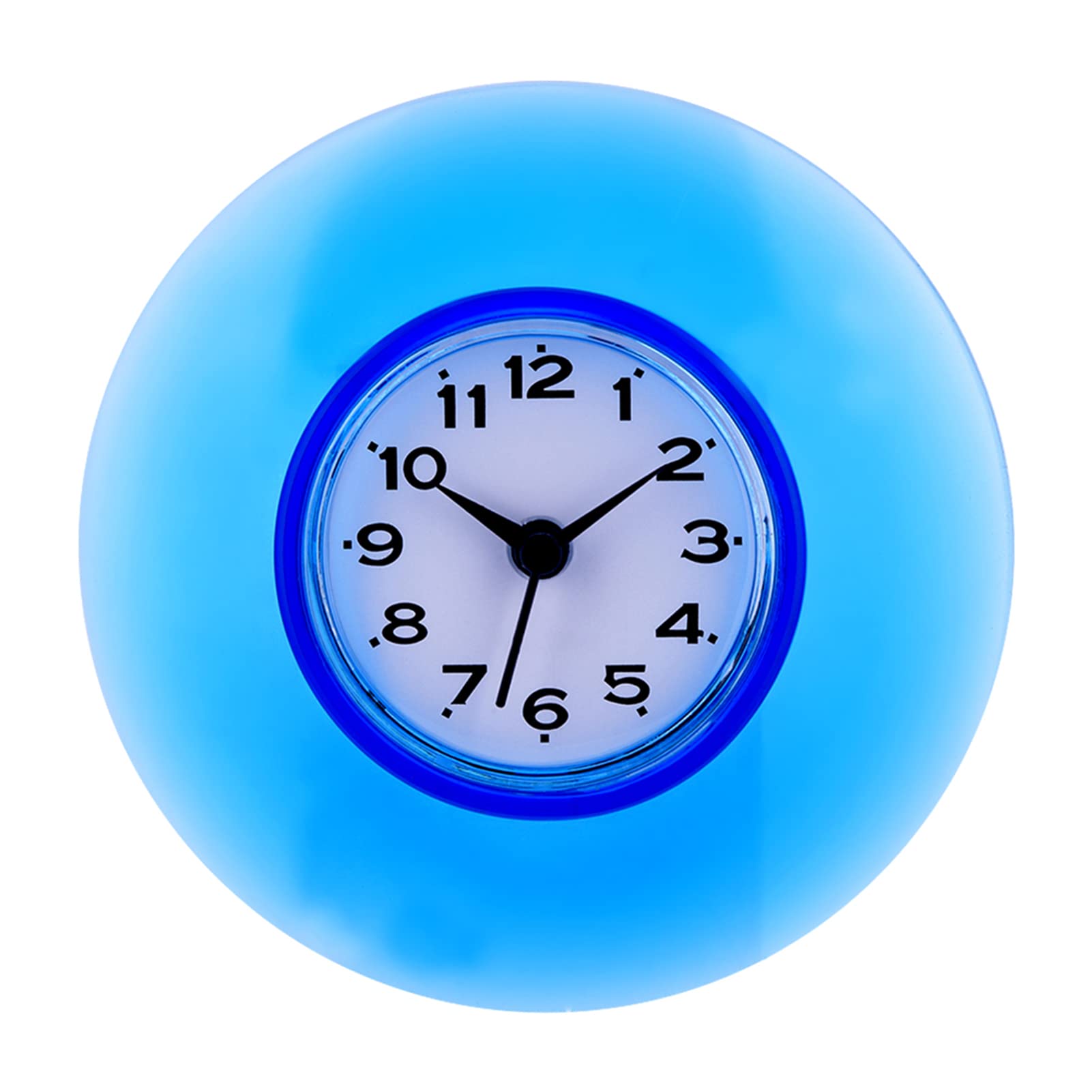 YUMILI Wall Clock, Mini Cute Mirror Suction Wall Clock Quartz Clock, Waterproof Shower Quartz Clocks Decoration for Bathroom Kitchen Bedroom, 6 Colors(Blue)
