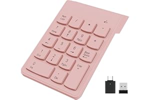 NOOX Wireless Numpad with Type C to USB Adapter, Numeric Keypad Number Pad Compatible with Laptops Computer Desktop MacBook Air Pro - 10 Key USB Keypad Office Accessories