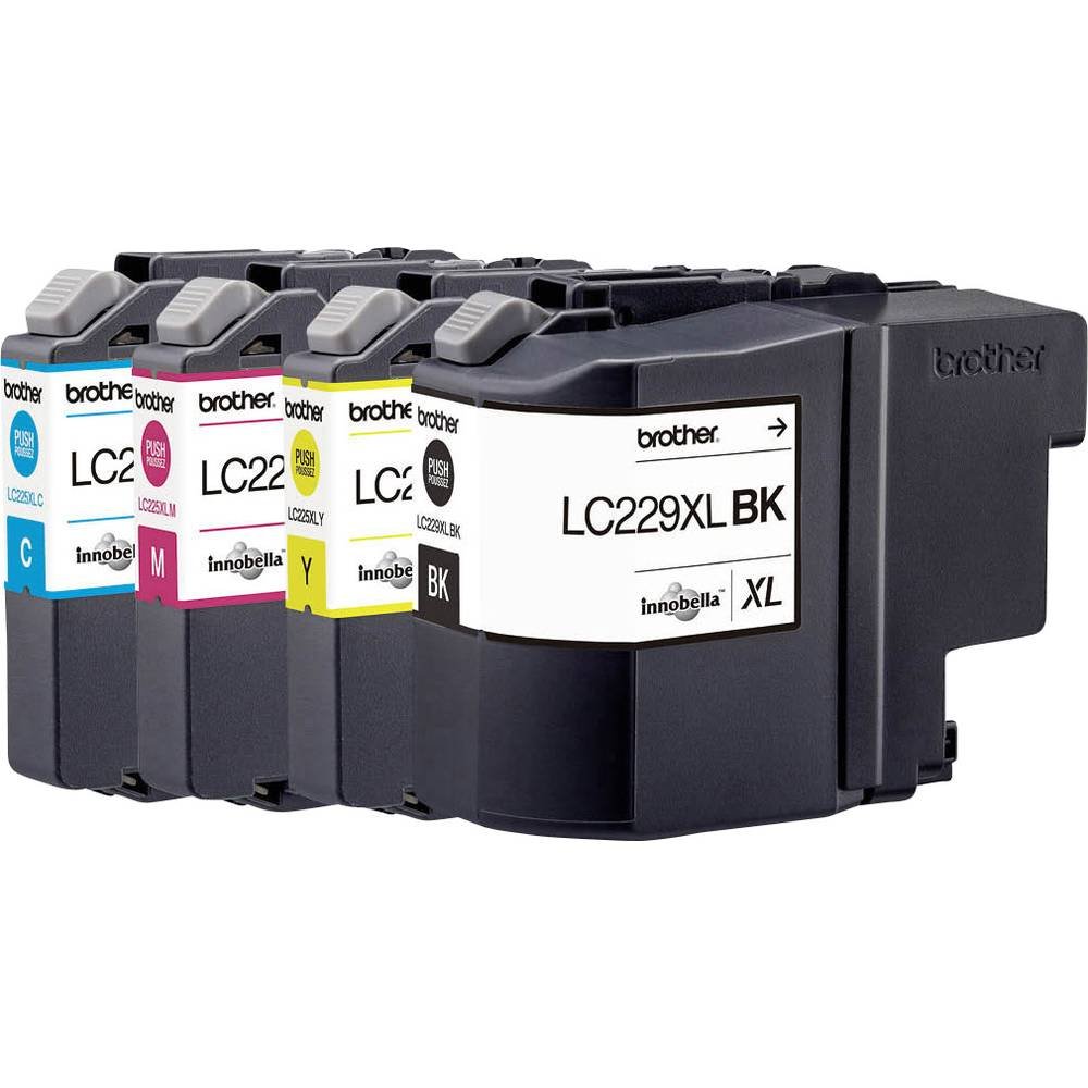 Brother Original LC229XLVALBPDR Ink Cartridges Value Pack with Security Tag consisting of 4 XL ink cartridges (black, magenta, cyan, yellow)