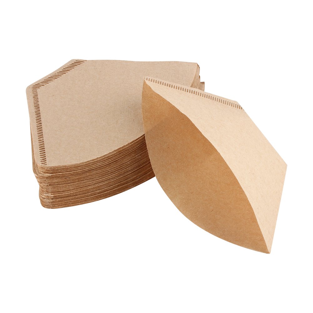 Yosoo 200Pcs Unbleached Coffee Filter Papers Cones Cups Brewer Espresso Strainer Dripper Natural Brown