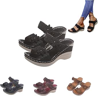 Amazon.com: Sursell Vintage Flower Orthotic Sandals, Dotmalls Vintage Flower Orthotic Sandals 