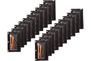 SDEFE Zippered Pen Pencil Case Binder Pouch 3 Rings with Clear Window for School Classroom Organizers（20 Pack)