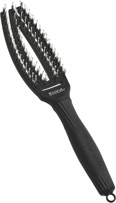 Olivia Garden Fingerbrush Combo Small Hair Brush Boar Nylon Bristles