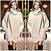 Women's Turtle Neck Long Sleeve Casual Pullover Sweater Jumper Loose Dress Top