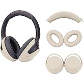Umvowuxa 3 Set Case Cover Compatible with Sony WH-1000XM4/WH-1000XM3 Headphones,Embody Ear Pad Cover/Headband Cover/Ear Cover Soft Silicone Headphones Accessories（Off White）