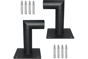 Bloazzup 1000LED Parking Light 90 Degree Wall Mount Bracket 2 Pack Slip Fitter Wall Mount L-Shaped Support Tenon Adapter for Outdoor Commercial LED Shoebox Area Light Street Light