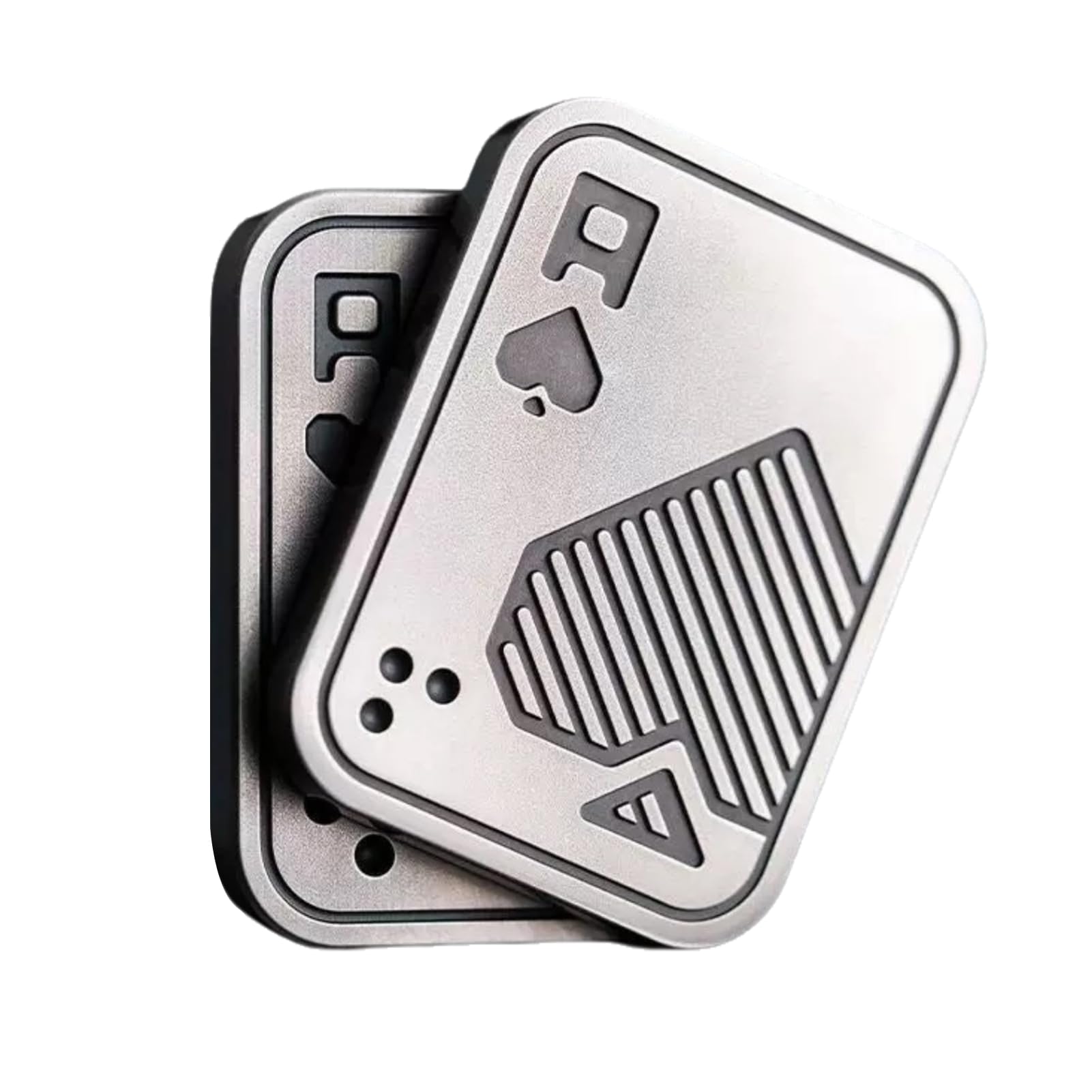 Metal Fidget Toys, Fidget Slider Toy Metal Poker Push Card Magnetic Push Card Cursor Rollers Adult Sensory Relieve Pressure Stress Portable Office Desk Toy Gifts for Boyfriend and Father(A, Silver)