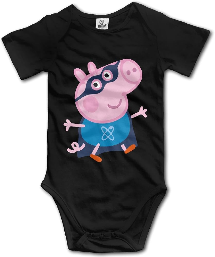 Peppa Pig Pig Cosplay Cute Baby Onesie Baby Clothes Black (6311313016768) Books