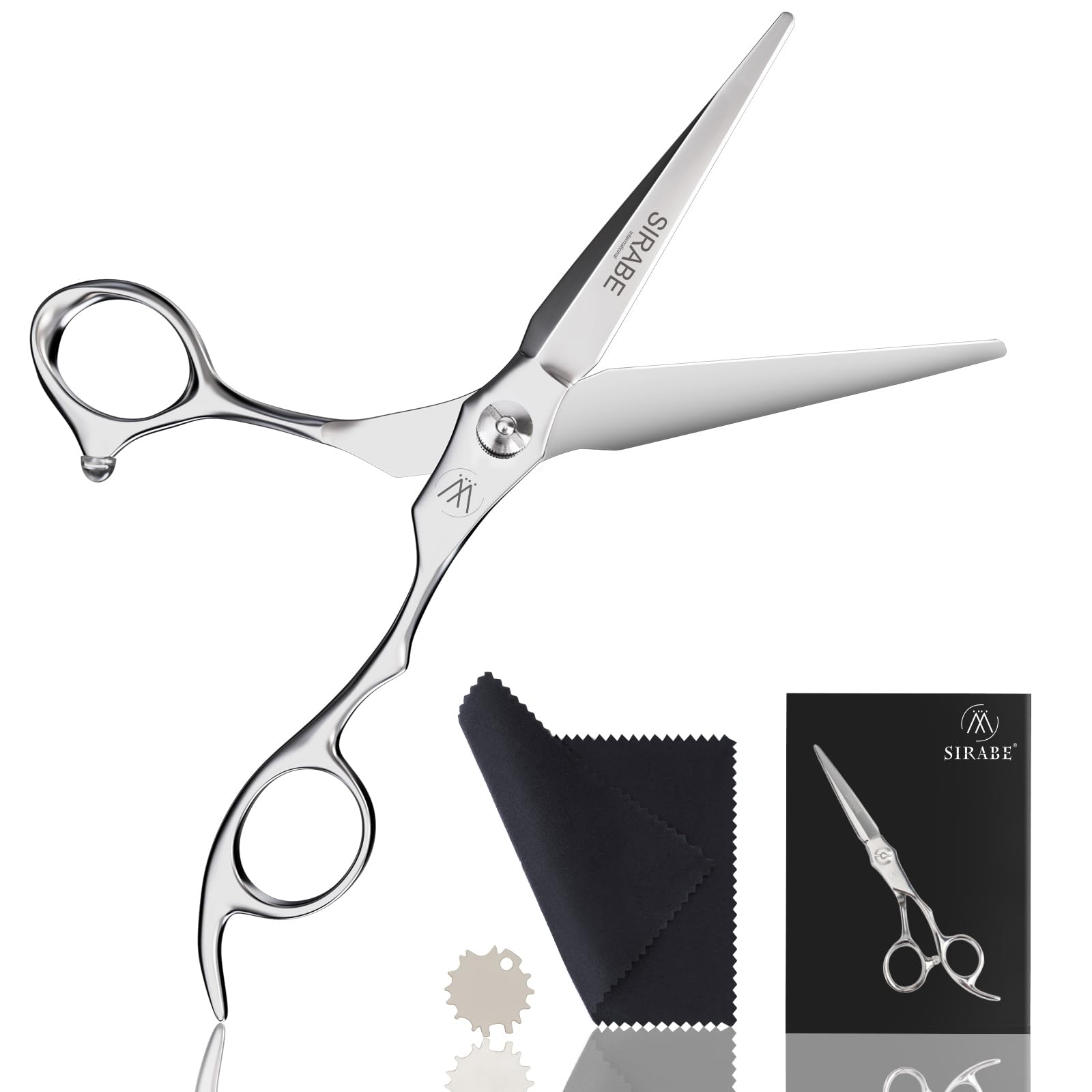 Photo 1 of Sirabe Professional Hair Scissors Shears, 6.5" Extremely Sharp Blades, Hair Cutting Scissors Barber Kit Haircut Scissors, for Home Salon Hairdressing