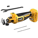 Cordless Drywall Cut-Out Tool for Dewalt 20V Battery, 3 Speed Adjustable Brushless Rotary Saw with Up to 30000 RPM, Compact Spiral Saw Kit for Cutting Wood Drywall,Sheetrock,Wood, (Bare Tool Only)