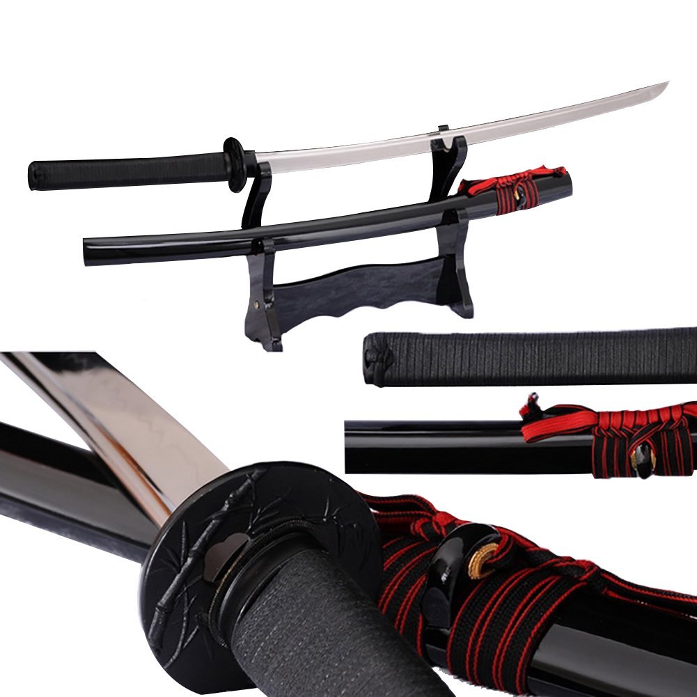 Battle Ready Japanese Samurai Clay Tempered T-10 High Carbon Steel Nodachi Sword