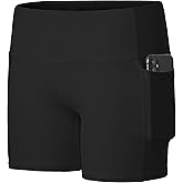 Willit Girls' 4" Volleyball Shorts with Pockets Youth Spandex Biker Dance Yoga Athletic Shorts Kids Running