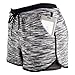 RIBOOM Women Workout Running Shorts 2 in 1 Active Yoga Gym Sport Shorts with Pockets