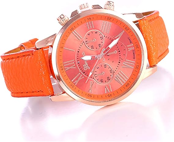 Amazon Zoooom クロノグラフ ラウンド デザイン アナログ 腕 時計 フェイク レザー ベルト ファッション アクセサリー フォーマル カジュアル ビジネス メンズ レディース 男性 女性 男 女 兼 用 オレンジ Zm Clwc Or メンズ腕時計 腕時計 通販