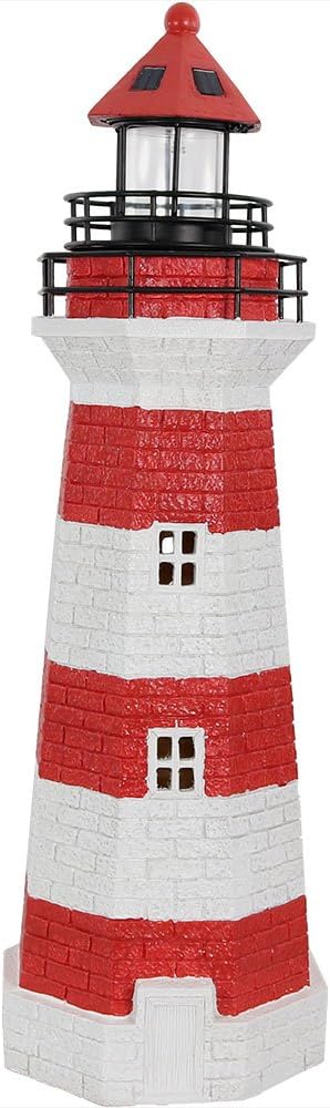 Sunnydaze Solar Led Garden Lighthouse Outdoor Yard Decoration 36