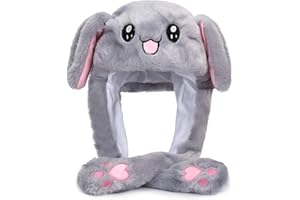 Topwon Cute Plush Bunny Hat Rabbit Cap Cute Animal Hat Kids' Costume Hats,Party Favor,Great Gift