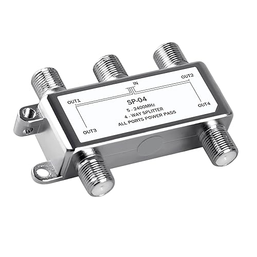 avedio links Digital Way Coaxial Cable Splitter, RG6 Compatible