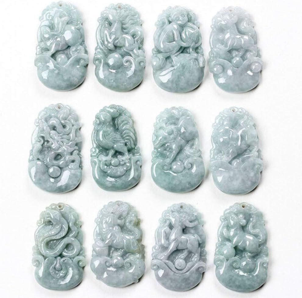 YAYOUSHEN Natural jade pendant 12 Zodiac rat cattle rabbit rabbit dragon snake horse sheep monkey dog ​​pig Zodiac jade pendant