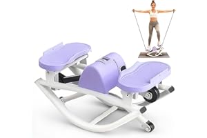 Flexella Rock Stepper for Exercise at Home, Lateral Rocking Stepper with Digital Counter & Resistance Bands, 250 LBS Weight C