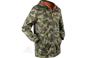 SUNDAY ROSE Boys Rain Jacket Lightweight Breathable Raincoat Waterproof Hooded Windbreaker For Kids