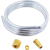 Meter Star 1/4" Aluminum Tubing Kit with Compression Olive Fittings M10x1 Female and Male Length 39.5 Inch for Gas Water Heater,Furnace Heater and Valve Pilot Burner Tube Pipe Assembly Parts