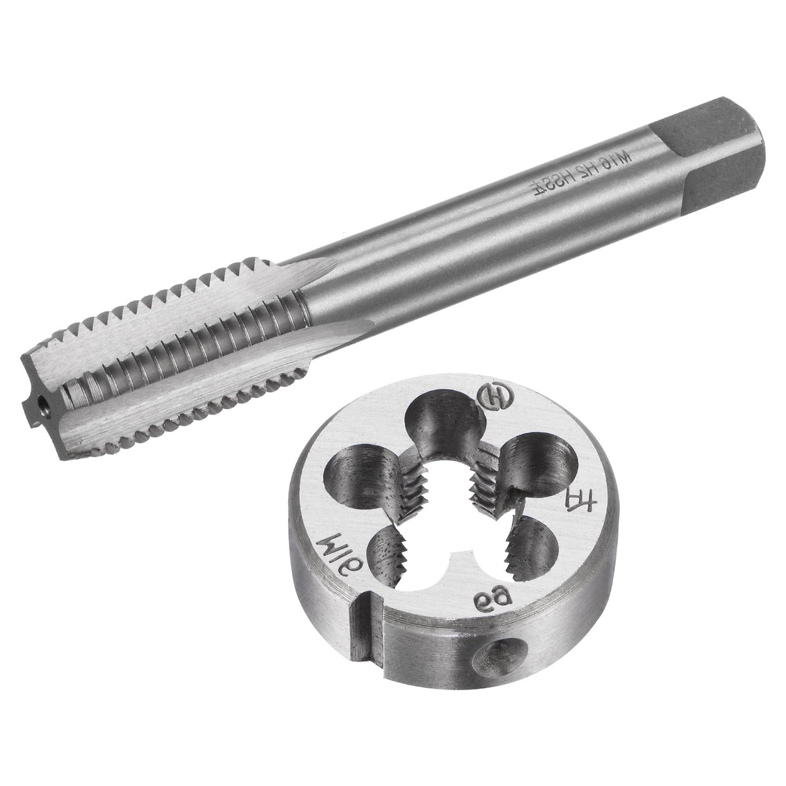 MACHSWON Tap and Die Sets,M16x2 Metric Left Hand Screw Thread Straight Flute Tap with Round Threading Die,Tap & Die Kit for Nut Screw Bolt Thread Repair