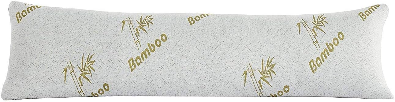 Golden Quality Bamboo Combination Shredded Memory Foam Full 16"X48" Body Pillow with Hypoallergenic Outer Fabric with Removable Zipper Pillow