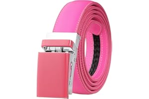 Falari Automatic Ratchet Buckle Leather Belt for Women Boys Girls 1 Inch Wide Trim to Fit