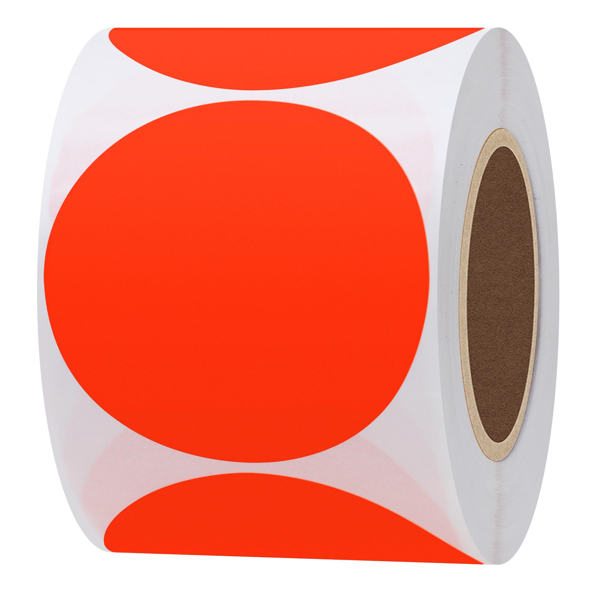 Hylabelest Fluorescent Red Round Stickers 2 Inch Color Coding Dots Labels Total 300 Per Roll (Fluorescent Red, 2")