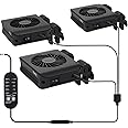 hygger Aquarium Chillers Fan, Quiet Fish Tank Cooling Fan Equipment with Adjustable Speed Controller, Suitable for Freshwater Saltwater Tanks(3-Fan Head)