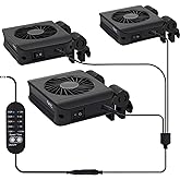 hygger Aquarium Chillers Fan, Quiet Fish Tank Cooling Fan Equipment with Adjustable Speed Controller, Suitable for Freshwater Saltwater Tanks(3-Fan Head)