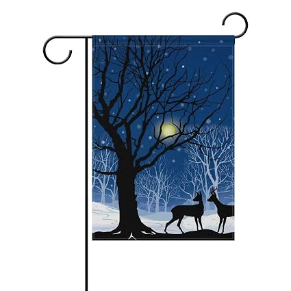 Amazon Com Huvatt Winter Christmas New Year Elk Deer Tree Moon