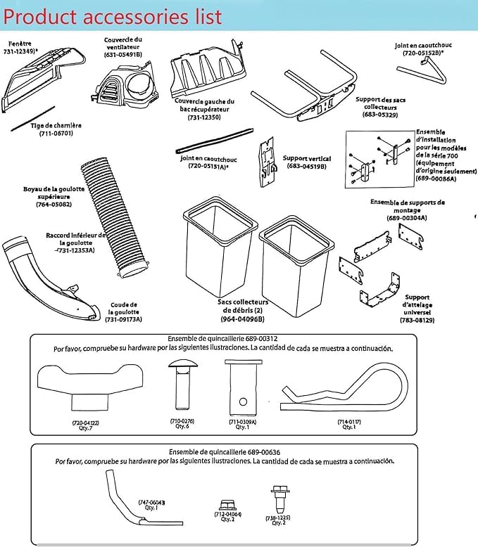 shiosheng Replacementpart OEM NO.(19B30031OEM) Double Bagger for Riding Lawn Mowers-42-Inch and 46-Inch photo 3