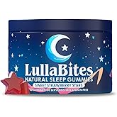 LullaBites - Natural Sleep Gummies - Made in USA - With 5-HTP, L-Theanine, Magnesium & Valerian Root - Melatonin Free - Vegan - Halal - Sugar, Gluten Free - Sweet Strawberry - 60 Gummies - 30 Servings