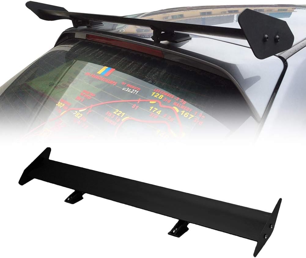 KIMISS Universal Car Rear Trunk Tail Wing Racing Spoiler Adjustable
