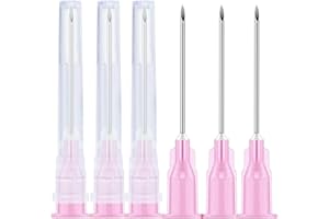 JIAYOUSHOT 100Pack -18Ga 1.5inch(38mm) Dispensing Needles with Luer Lock,Individual Package of Injection Syringe Accessories ,Suitable for Refilling Liquid, Inks,Livestock and Industry
