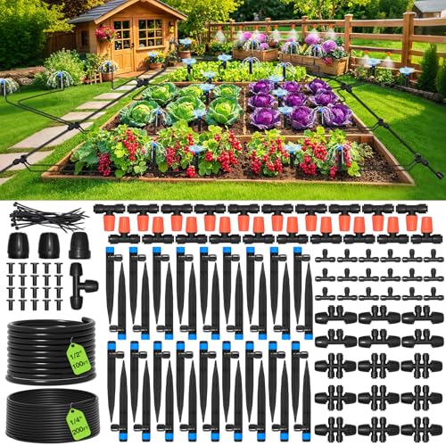 MIXC 300FT Drip Irrigation System Kit