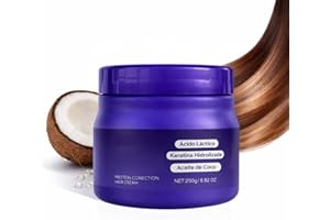 250g/8.82 oz Lumino-Liss hair straightener cream for All Hair Types, sin formol alisado, with Keratin & Coconut Oil