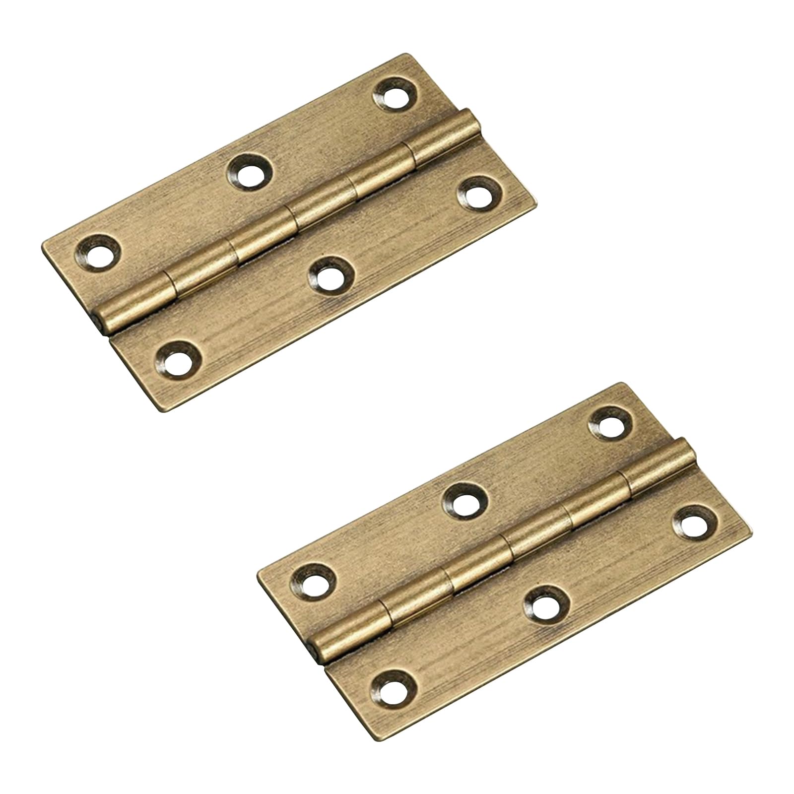 2 Pcs 3" Door Hinges Brass Folding Hinges for Gate Window Closet Drawer Boxes, Bronze