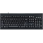 Perixx Periboard-106, Wired Performance Full Size Keyboard, Curve Ergonomic Keys, Black, US English Layout (11204)