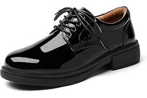 OKJ Oxford Shoes for Women, Black Womens Oxford Shoes Leather Platform Women's Oxfords Comfortable Dressy Slip On, Lace Up Loafers Casual Work Business Dress Office Oxfords Shoes