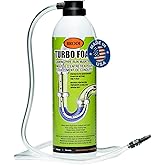 TurboFoam Drain Foam Cleaner, Expanding Enzyme Formula, Deep-Cleans Pipes, Dissolves Fat, Oil & Grease, Stops Odors at the Source – Safe for All Plumbing & Septic Systems (Pack of 1)