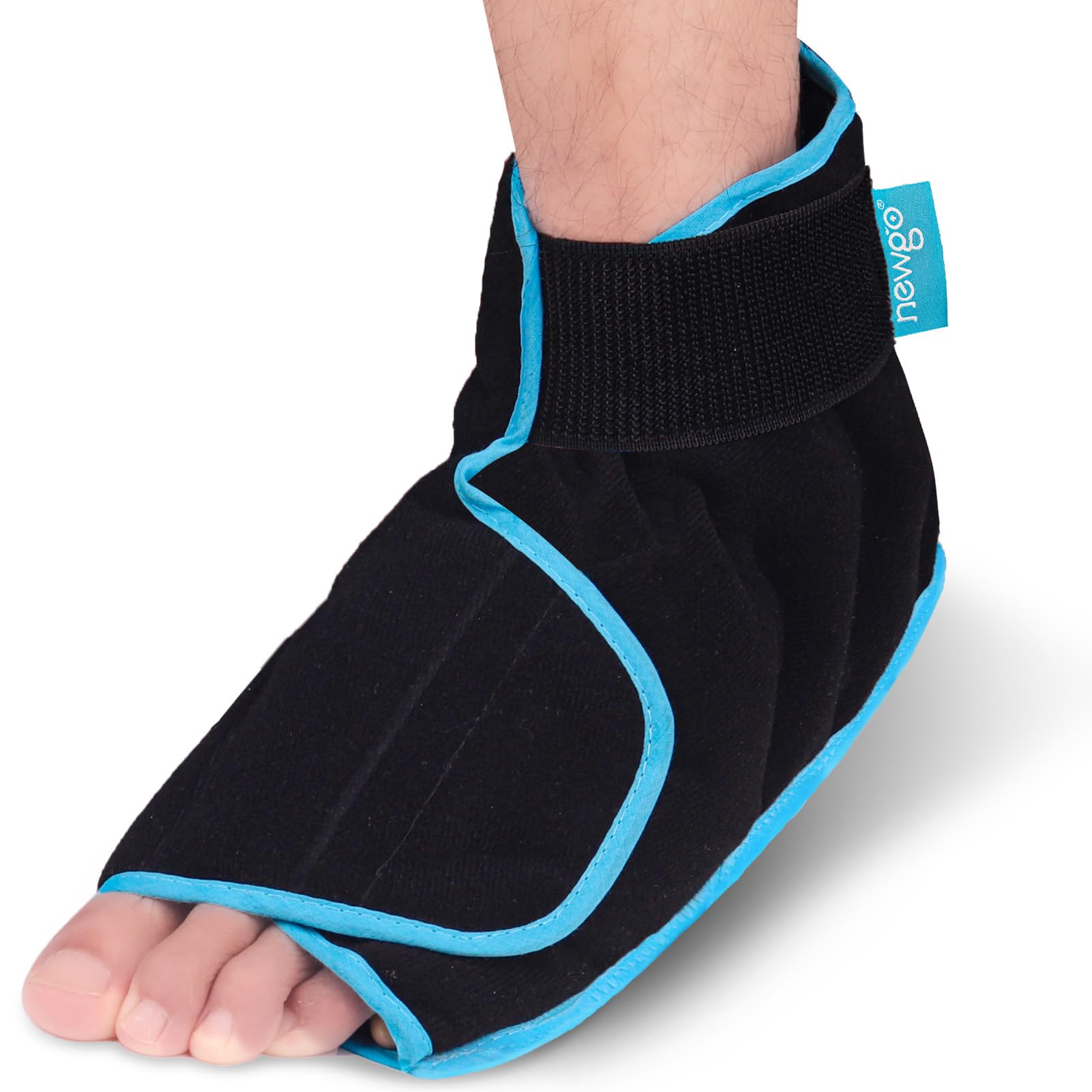 Photo 1 of NEWGO Ice Pack for Foot Reusable Cold Therapy Boot Ankle Heel Ice Pack Wrap for Post-Surgery Recovery, Plantar Fasciitis, Swelling & Achilles Pain Relief - Black