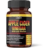 Intentionally Bare Raw Apple Cider Vinegar Capsules with The Mother - Fiber Supplement with Ginger Root, Lemon & Cayenne Pepp